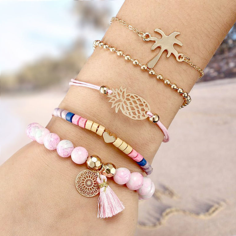 Lot De 30 Bracelets Bohèmes Perles Rocailles - Camaïeu Noir/doré, élastique, Neuf