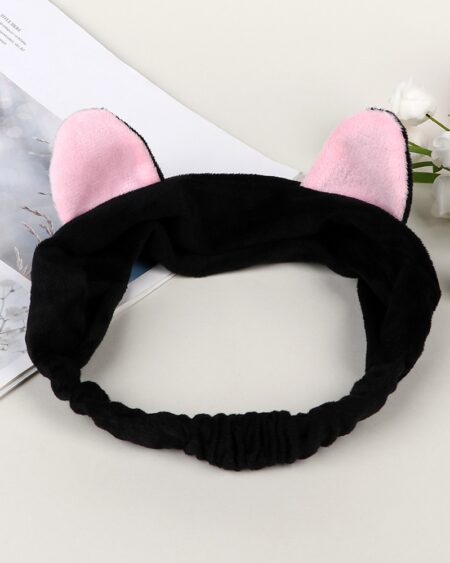 shineboutique, bandeau maquillage chat, bandeau soin visage chat