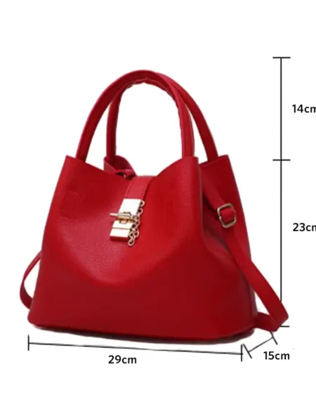 sac à main cuir pu femme rouge constance