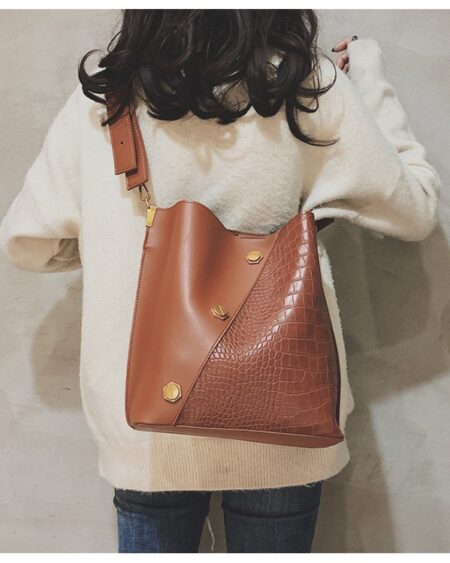 Sac Seau Cuir Croco - Zana