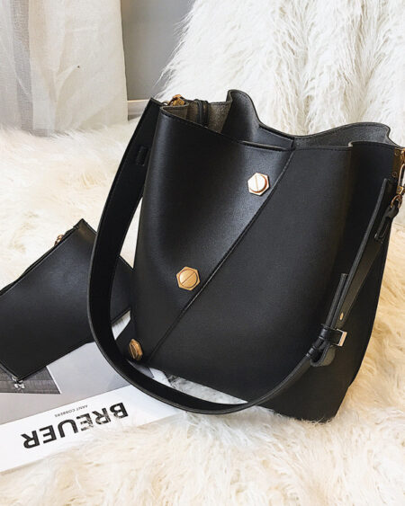 sac seau cuir et daim zana