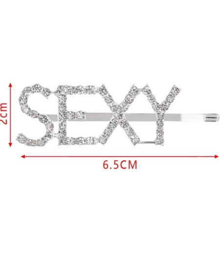 shine boutique, barrette strass sexy, barrette lettrage strassé, barrettes slogan strass, barrette mot strass barrette cheveux, accessoire cheveux, pince strass