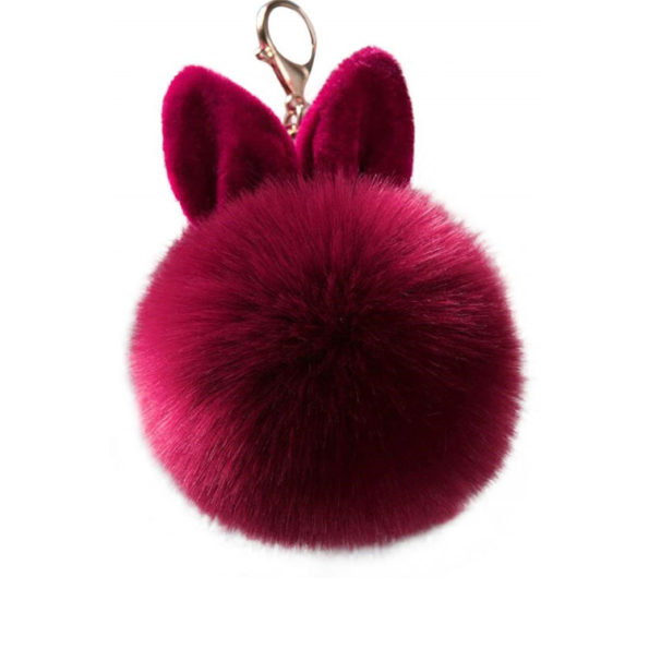 Porte-clés En Fourrure De Lapin Rex - Pendentif Lapin, 15 Cm, Cadeau Mignon Pour Femme, Amie, Enfant
