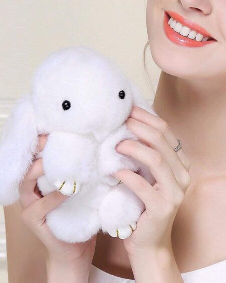 shine boutique, porte-clés lapin fourrure, lapin peluche, porte-clé peluche, porte-clé mignon et doux
