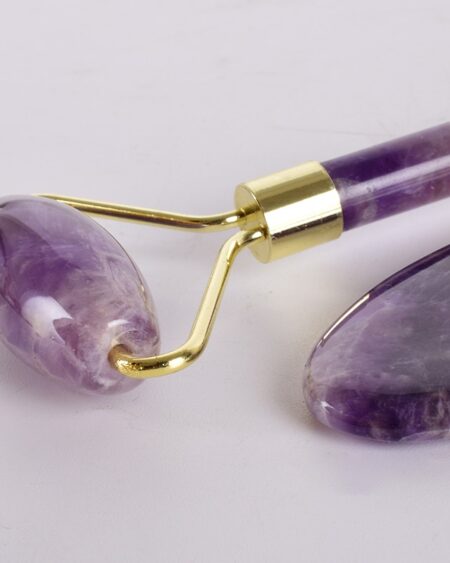 shine boutique, coffret massage facial améthyste, rouleau de jade, rouleau de massage visage et corps, rouleau de cristal, soin visage