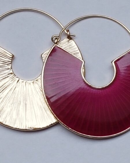 shineboutique, boucles d'oreilles créoles satine