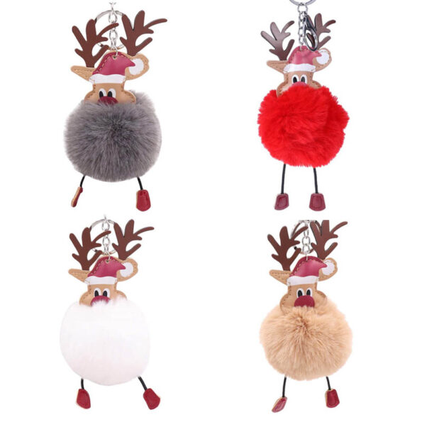 2 Porte-clés Peluche Chat Noir – Pompon Kawaii, Alliage De Zinc, 7,4x6,6 Cm, Cadeau Mignon Pour Femmes/filles