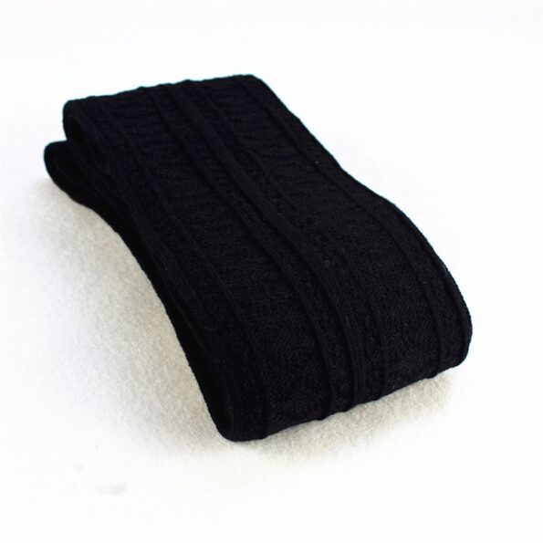 Bas,Chaussettes en laine tressées au dessus du genou pour femme, bas chauds et torsadés, à la