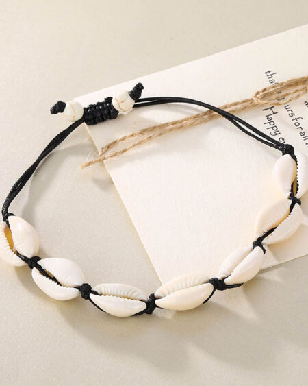 bracelet cauri noir, shineboutique