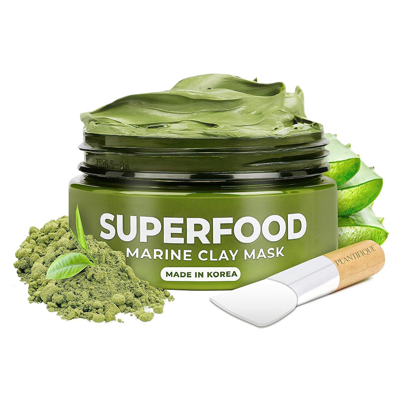 Masque Visage Argile Verte et Aloe Vera - Masque Point Noir Visage - Soin Visage Femme et Homme- Skincare Coreen Gommage Visage et Corps - Masque Hydratant Visage- Masque Bio Visage