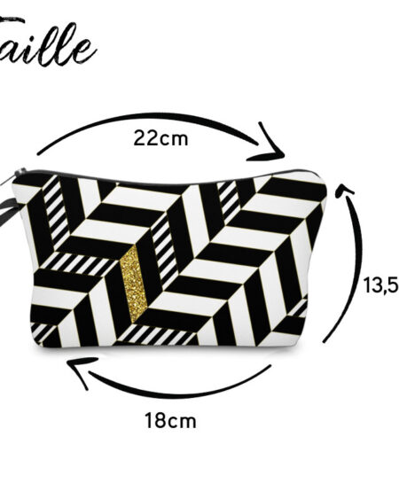 trousse maquillage géométrique, shineboutique