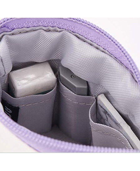 Trousse Pop-Up Cuir Violette