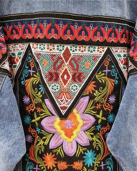 veste en jean hippie bohème