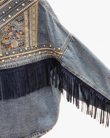 veste jean femme bohème