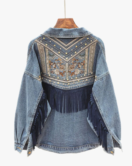 veste jean femme bohème