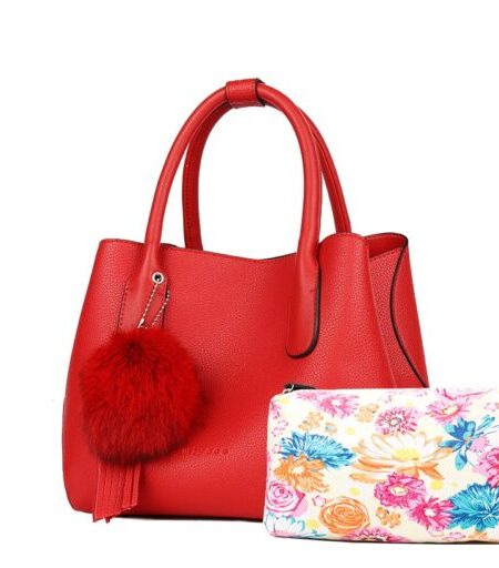 Sac Cuir Cabas - CRISTINA - Rouge