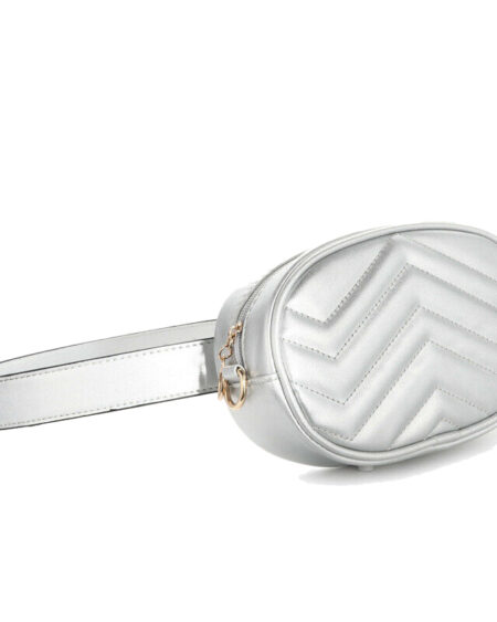 sac ceinture matelasse losange argente jane