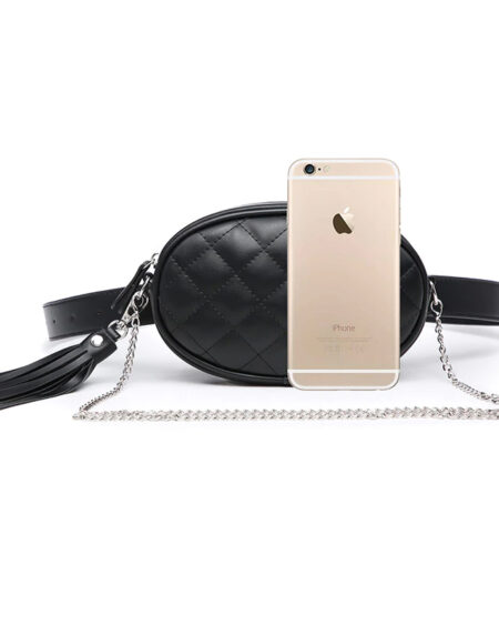 sac ceinture matelassé noir tess