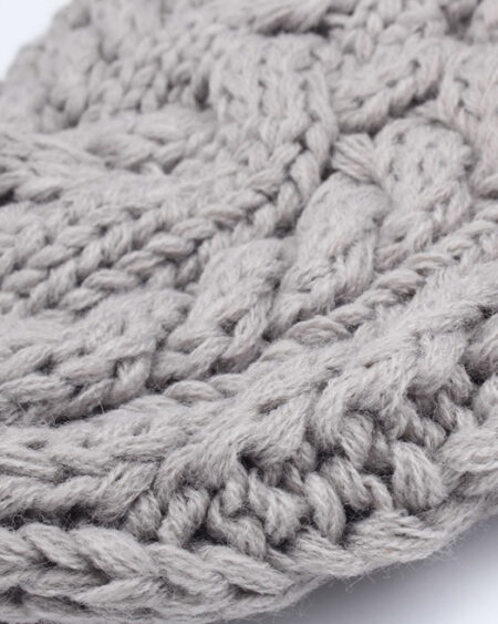 bonnet ponytail tricot gris