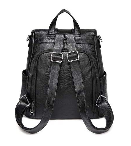 sac antivol bandoulière cuir noir carla