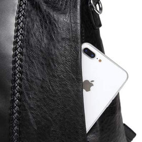 Sac Cabas Carla Berry Bandoulière Noir 36x33 Cm - Impeccable, Idéal Week-end