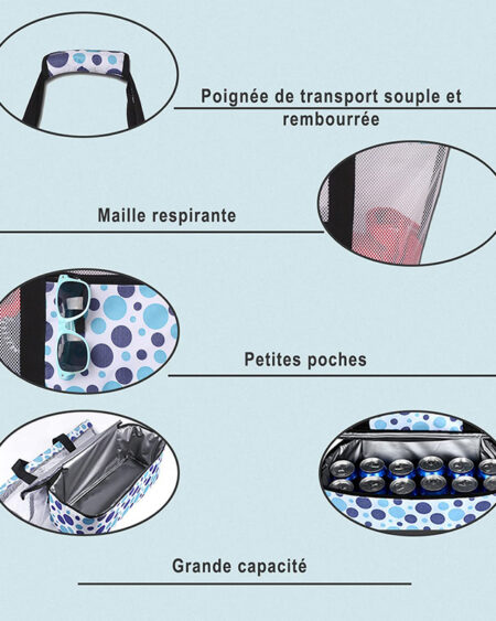 Sac Isotherme Plage Pois Bicolores