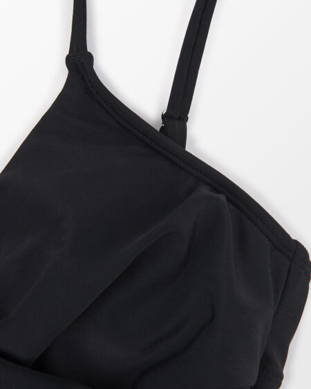 Maillot de Bain 1 Pièce Cache Cœur Noir