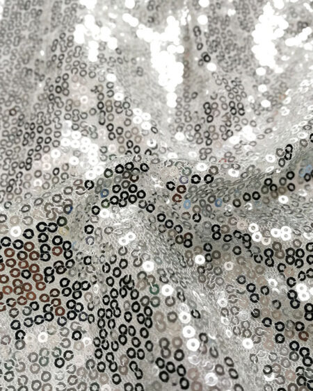 Robe de Soirée Courte Sequins - Argent