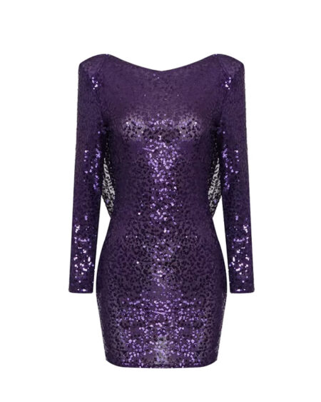 Robe de Soirée Sequin Violette
