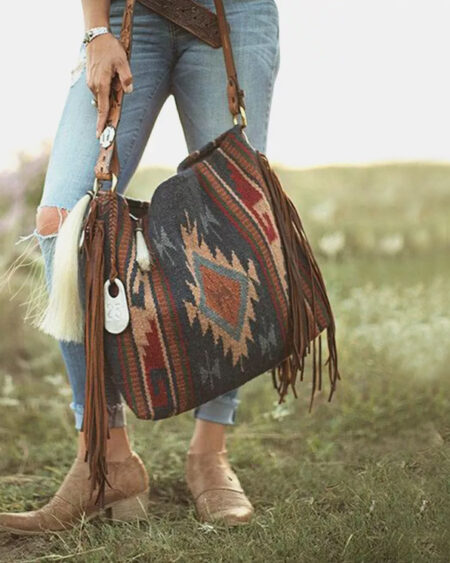 Sac Bohème Toile Bleu - ANDAMAN