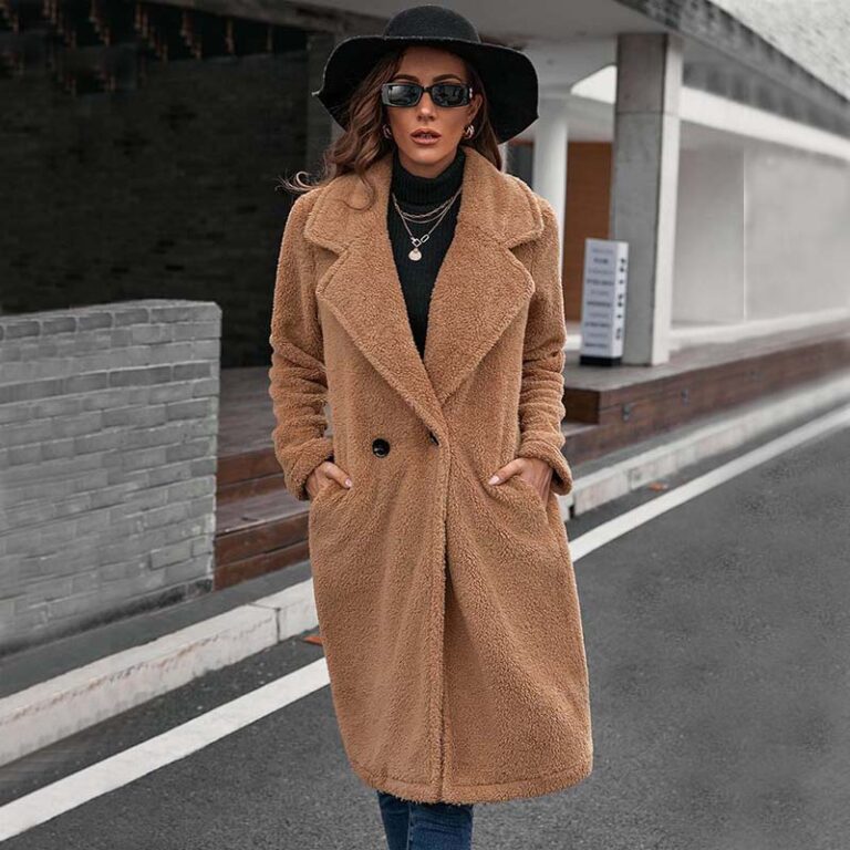 Veste Polaire Femme - Manteau Chaud Fourrure Hiver - Coupe Oversize Sans Capuche - Style Décontracté