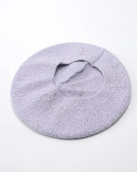 Béret Laine et Strass Parme