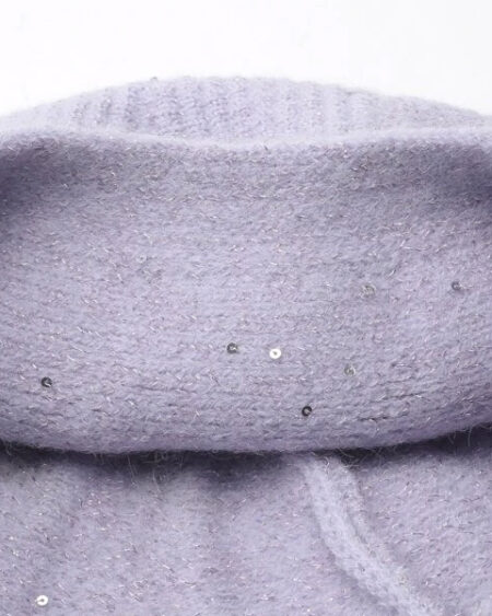 Béret Laine et Strass Parme