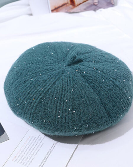 Béret Laine et Strass Sapin