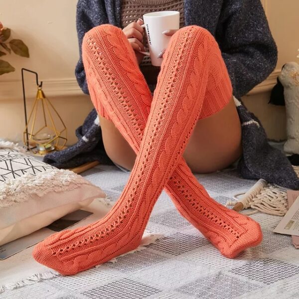 Lot De 2 Chaussettes Montantes En Laine Pour Femme - Fabriqué En Italie, Taille Unique 36-40, Douces Et Chaudes