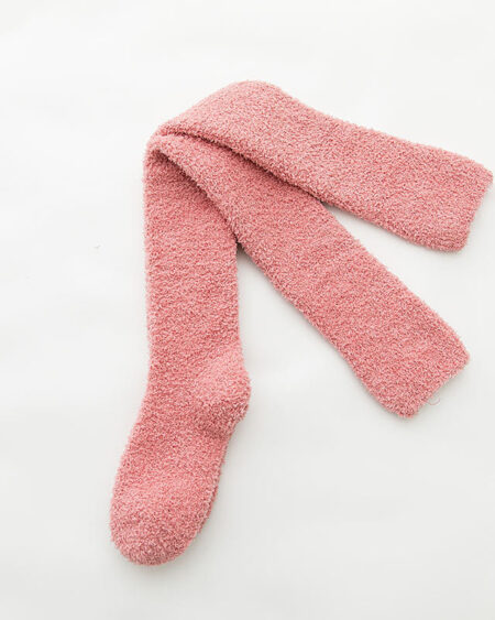 Chaussettes hautes Molletonnées Rose