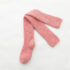Chaussettes hautes maille côtelée coloris rose pâle - Chaussettes
