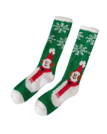 Grandes Chaussettes en Maille - Bonhomme de Neige