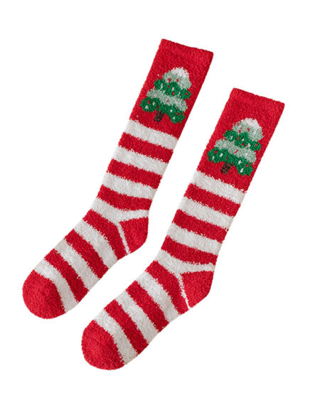 Grandes Chaussettes en Maille - Sapin de Noël