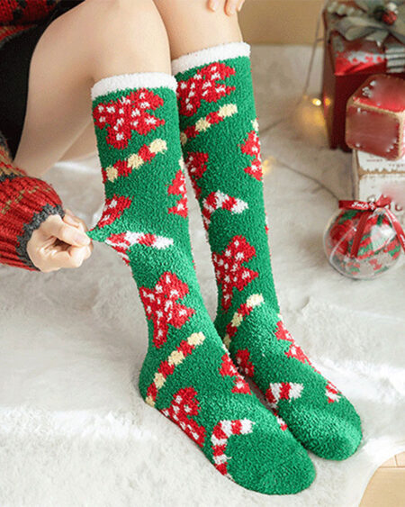 Grandes Chaussettes en Mailles Sucre d'Orge