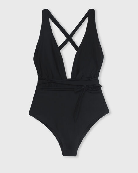 Maillot de Bain 1 Pièce Lacet Noir - YSEE