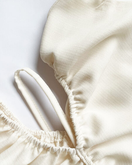 robe bohème longue écrue