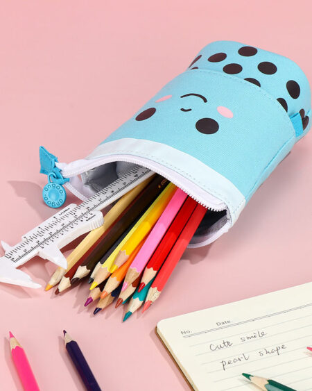 Trousse Rétractable Bubble Tea Bleue
