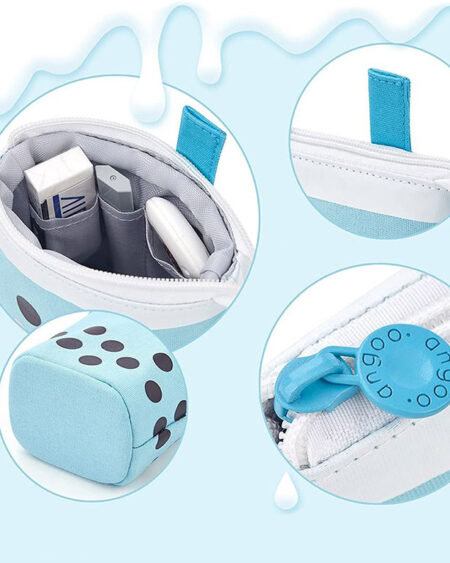 Trousse Rétractable Bubble Tea Bleue