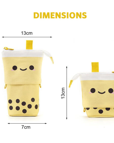 Trousse Rétractable Bubble Tea Jaune