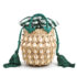 Sac Paille Naturelle Seau Cristaux et Coquillages Vert
