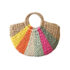 Sac Paille Demi-Lune Raphia Multicolore