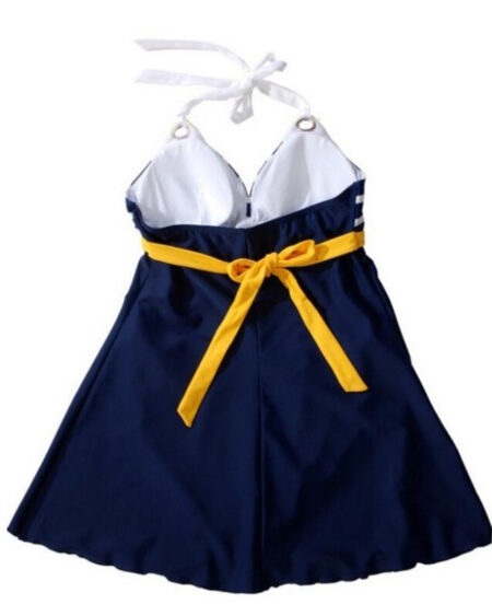 Maillot de Bain Robe Bleu Rayé - MARINA