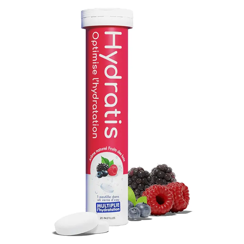 HYDRATIS - Pastilles Effervescentes Fruits des Bois - Optimise l'Hydratation