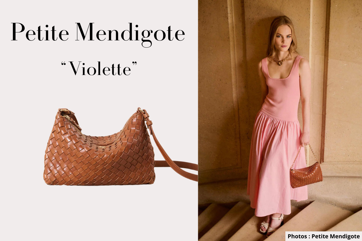 Sac Violette petit tressé petite mendigote